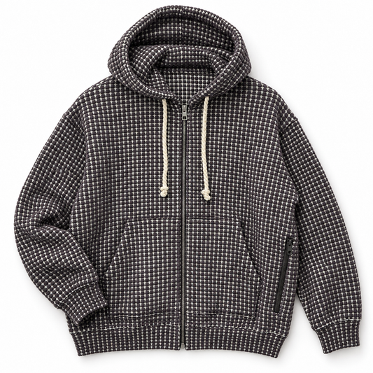 SEAGREEN ONI WAFFLE RELAX HOODIE