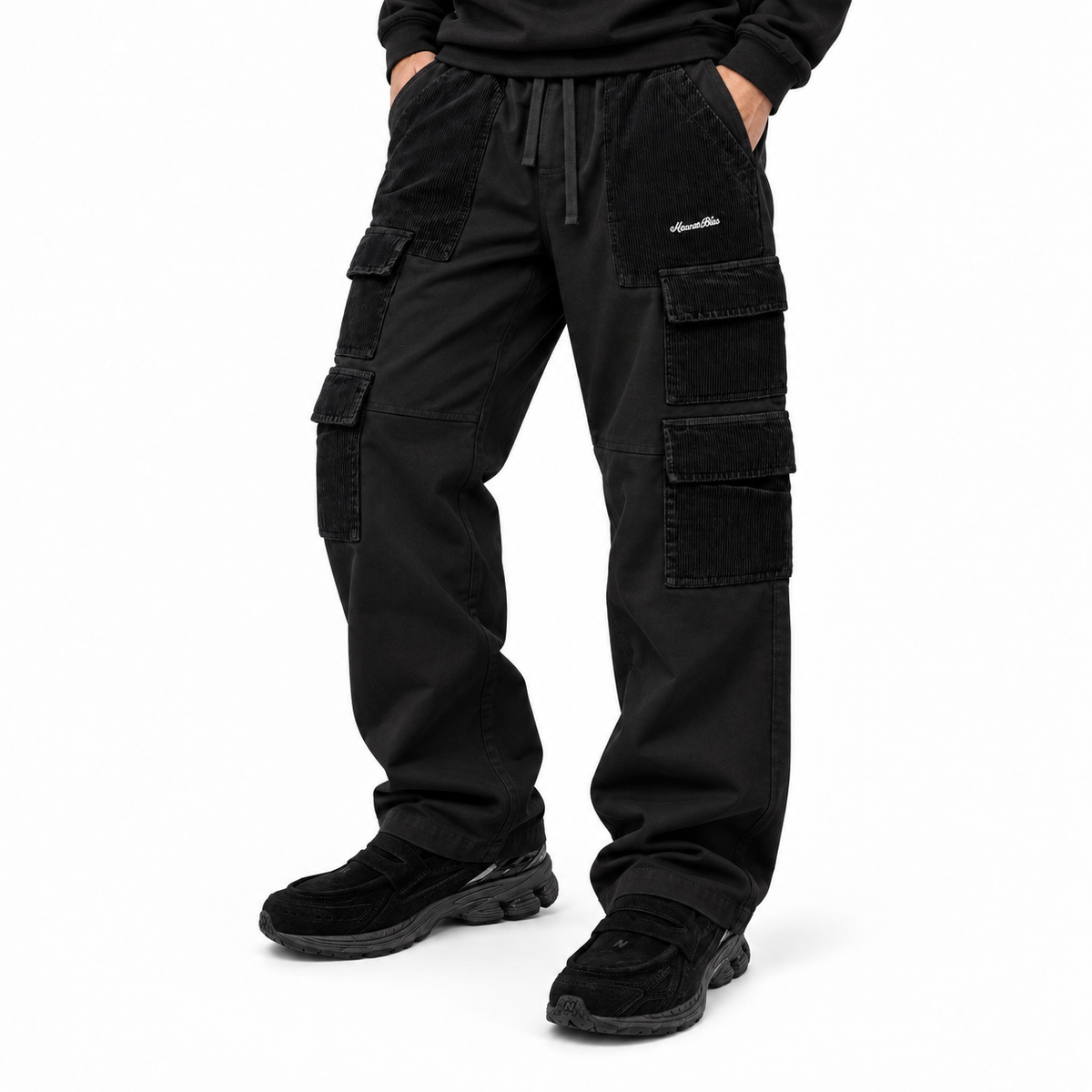 MAUNAKEA MIXED FABRICS CARGO PANTS