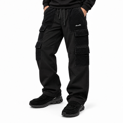 MAUNAKEA MIXED FABRICS CARGO PANTS