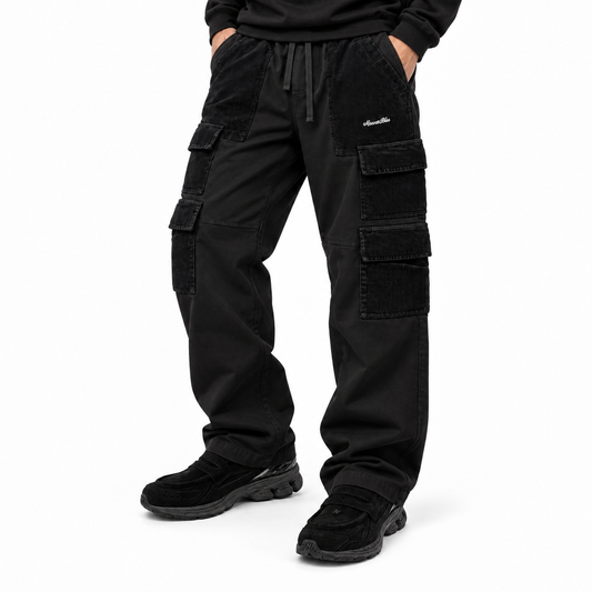 MAUNAKEA MIXED FABRICS CARGO PANTS