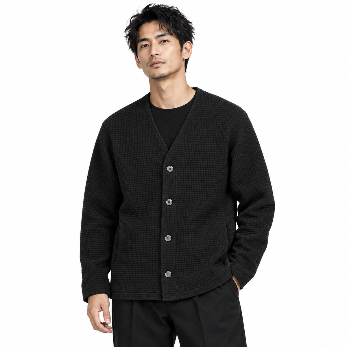 SALUTE HELM ワッフルカーデJKT