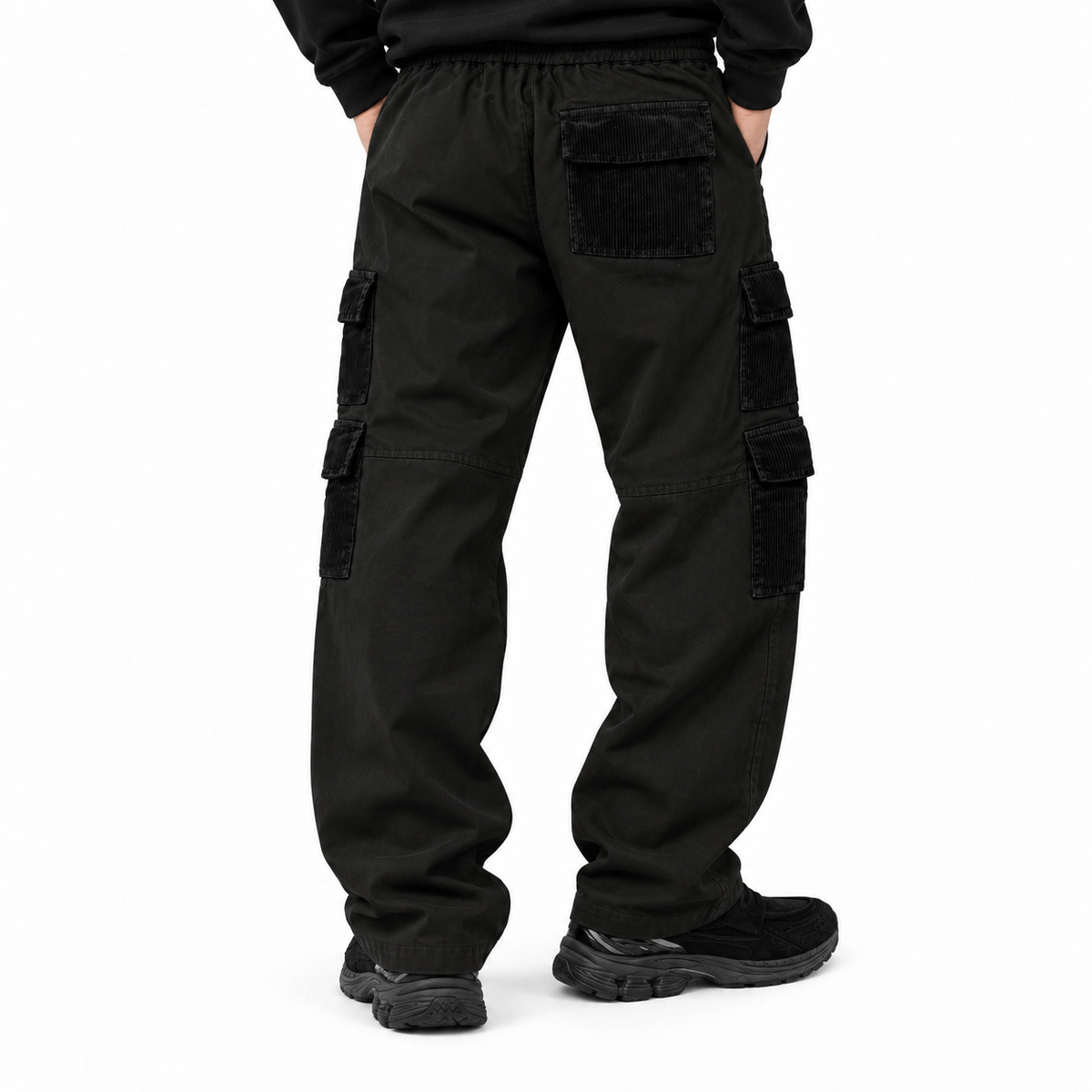MAUNAKEA MIXED FABRICS CARGO PANTS