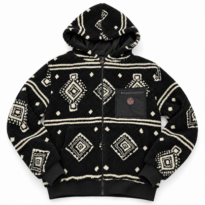 MAUNAKEA ETHNIC SHERPA HOODIE