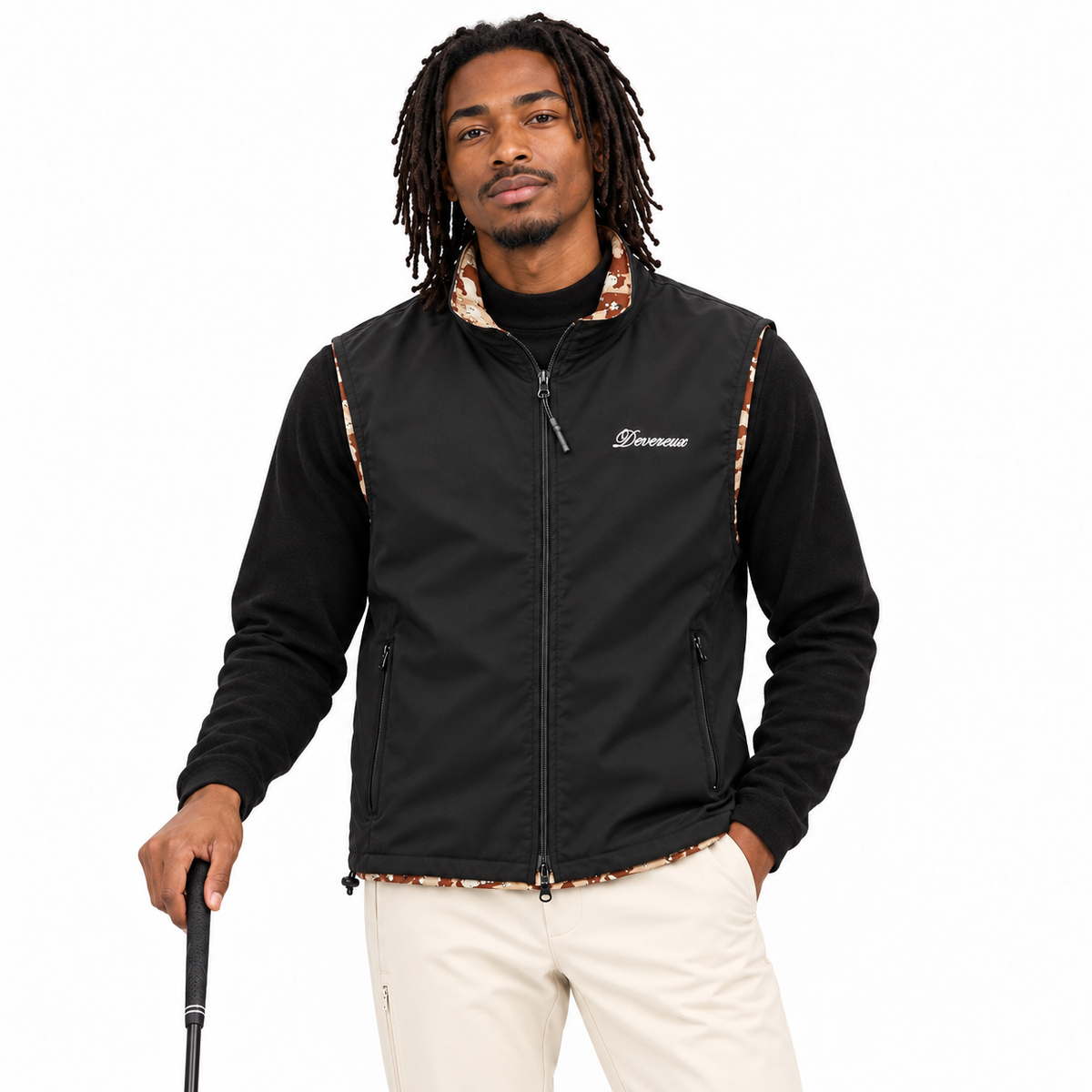 DEVEREUX GOLF DESERT CAMO REVERSIBLE VEST