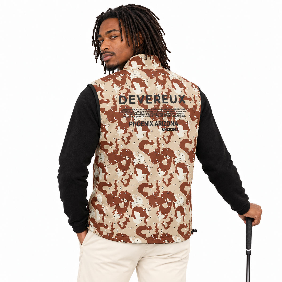 DEVEREUX GOLF DESERT CAMO REVERSIBLE VEST